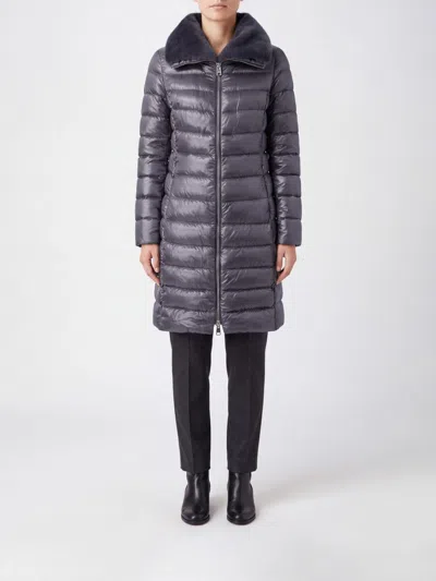 Herno Jacket Woman Color Grey In Blue