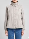 Herno Cotton Gabardine Cape With Water-repellent Finish And Taffeta Details In Gray