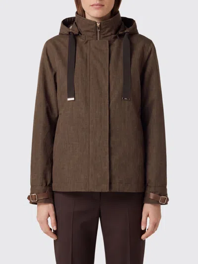 Herno Jacket Woman Color Leather In Brown