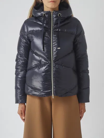 Herno Jacket Woman Color Navy In Black