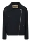 Herno Biker Jacket With Asymmetrical Zip Closure