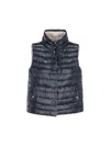 Herno Black Reversible Sleeveless Vest With High Drawstring Neck In Tech Fabric Woman
