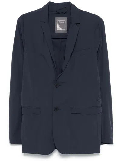 Herno Tailored Black Blazer With Notched Lapels In Multi