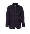 Herno La Giacca Water Resistant Down Blazer With Removable Bib In Blue