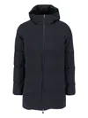 Herno Men Midi Hooded Down Jacket In Blue
