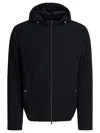 Herno Black Hooded Padded Vest In Brown