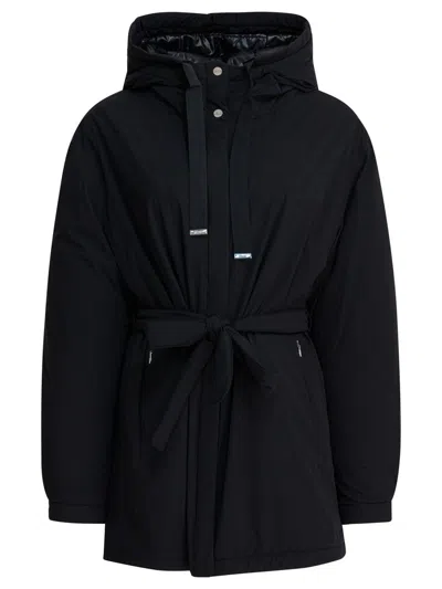 Herno Black Hooded Padded Coat