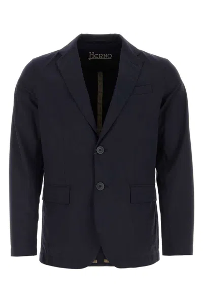 Herno Navy Blue Polyester Blazer