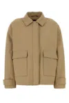 Herno Long-sleeved Cotton-padded Jacket In Brown