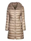 Herno Reversible Button-up Padded Down Jacket In Beige