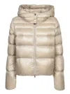 Herno Padded And Quilted Down Jacket In Beige