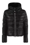 Herno Black Hooded Down Jacket In Nylon Woman In Black