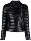 Herno Lightweight Biker Jacket With Diagonal Zip Closure In Black