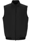 Herno Windproof High Collar Zip Jacket In Black