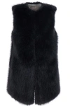 Herno Black Sleeveless Vest With Concealed Closure On The Front In Black
