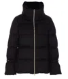 Herno Bell-sleeve Quilted Padded Jacket In Black