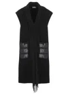 Herno Wool And Cashmere Sleeve Coat In Black