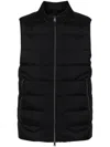 Herno Stand Collar Down Vest In Black