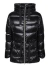 Herno Black A-shape Down Jacket With Hood In Black