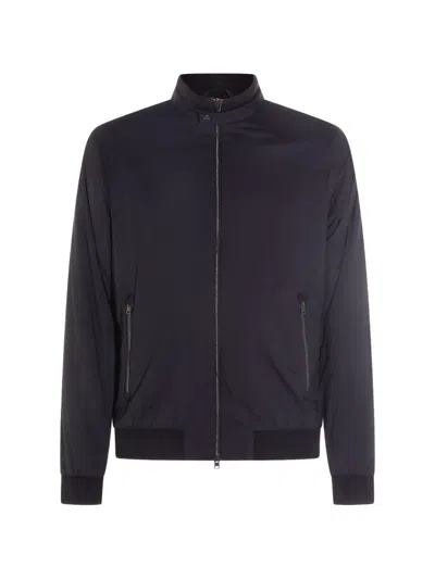 Herno Ecoage Band-collar Bomber Jacket Clothing In Black