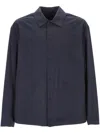 Herno Collared Waterproof Jacket Front Pockets In Blue