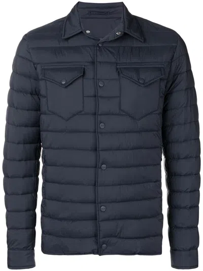 Herno La Camicia Water Repellent Puffer Jacket In Blue