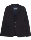 Herno Tailored Single-breasted Jacket With Notched Lapels In Blue