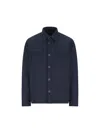 Herno Flap-pocket Buttoned Overshirt In Blue