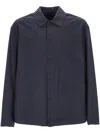 Herno Collared Waterproof Jacket Front Pockets In Blue