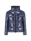 Herno Structured Black Jacket With Timeless Design In Blue