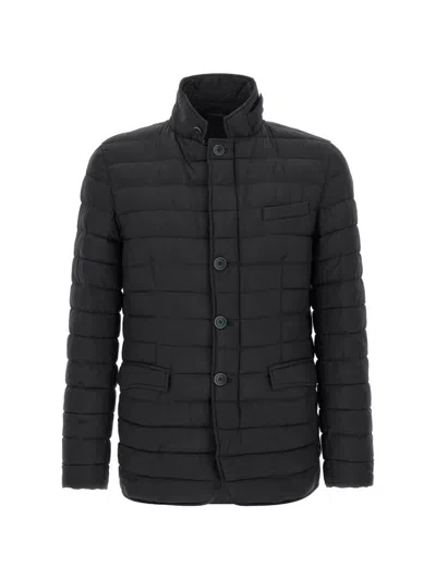 Herno Blue Polyamide Legend Jackets In Black