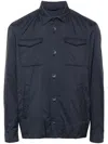 Herno Logo-plaque Jacket In Blue