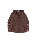 Herno Hooded Quilted Jacket In Brown