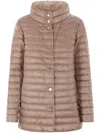 Herno Ultralight Nylon Reversible Down Jacket In Brown