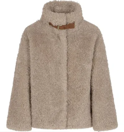 Herno Faux-fur Jacket In Neutral