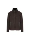 Herno Jacket In Lamb Shearling In Brown