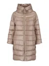 Herno Quilted High-neck Oversized Coat In Multi
