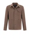 Herno Button-fastening Patch-pocket Jacket In Brown