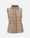 Herno Sleeveless Zipper Down Jacket In Gray