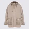 Herno Beige Wool Capes In Gray
