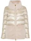 Herno Ultralight Nylon And Lady Alternative Fur Hooded Jacket In Chantilly