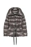 Herno Drawstring Nylon Down Jacket In Dark Gray