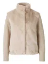 Herno Resort Jacket In Faux Mink Fur In Neutral