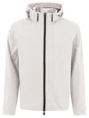 Herno Grey Lightweight Jacket With Design In Gray