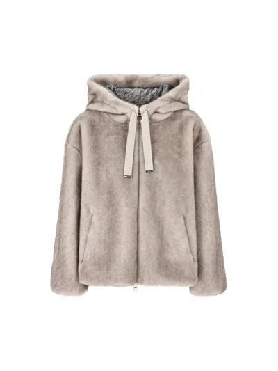 Herno Short Fur In Brown