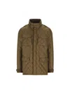Herno Quilted High-neck Field Jacket In Green