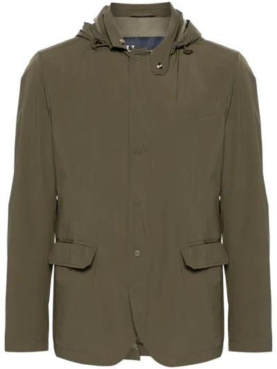 Herno Hooded Lightweight Shell Jacket In Green