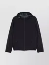 Herno Hooded Long Sleeve Jacket With Elasticated Hem In Blue