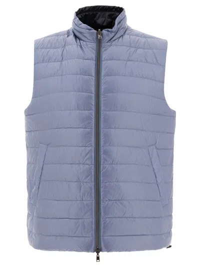 Herno Man Padded Waistcoat In Light Blue