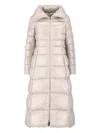 Herno Maxi Belted Down Jacket In Neutral